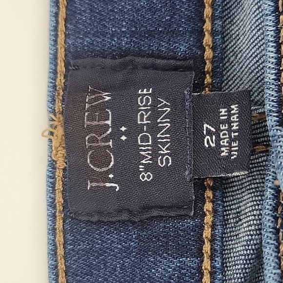 J Crew Factory skinny jean signature stretch Perfect Blue wash size 27 NWT AL013 - Picture 5 of 9